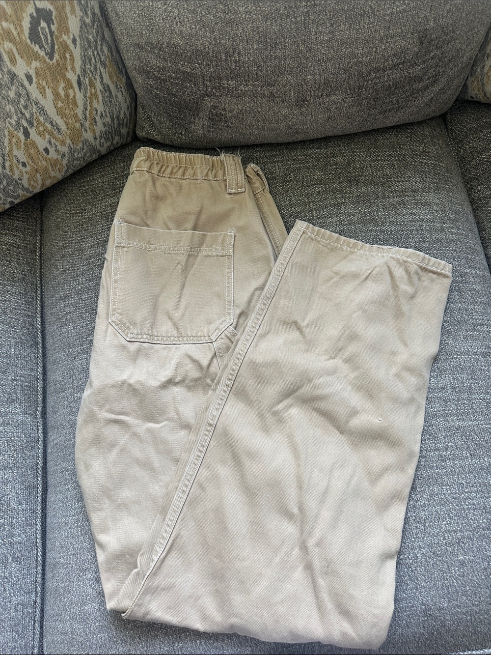 Fashion Nova Men's Tan Elastic-Waist Chinos